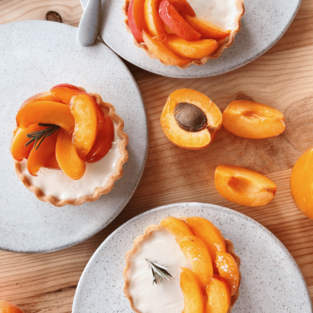 box de pâtisserie pannacotta romarin et abricots